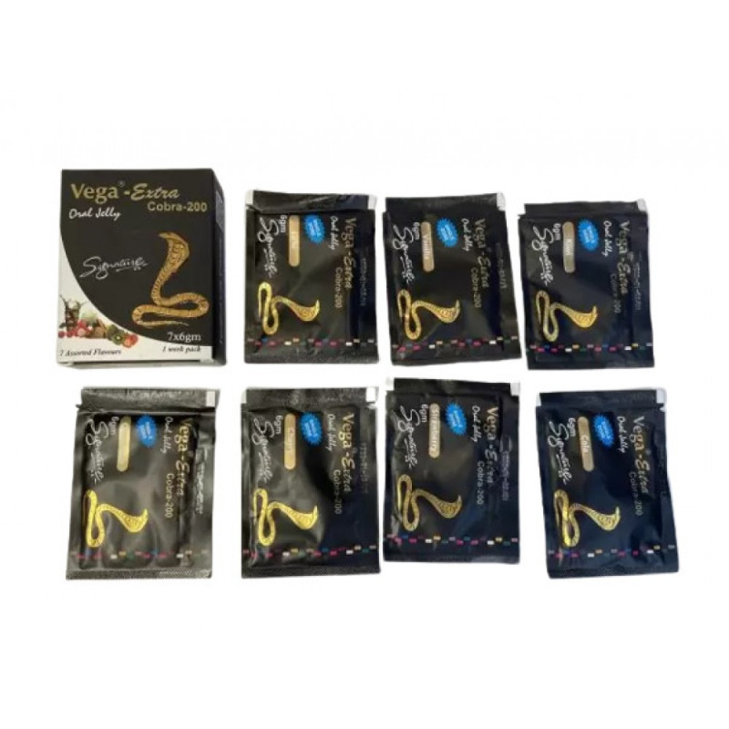 Збудник для чоловіків у вигляді желе Cobra-200 1 шт Збудник для чоловіків у вигляді желе Cobra-200 1 шт
