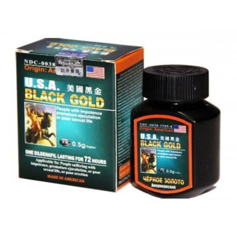 Таблетки для потенции Американское черное золото 16 шт. Таблетки для потенции Американское черное золото 16 шт.