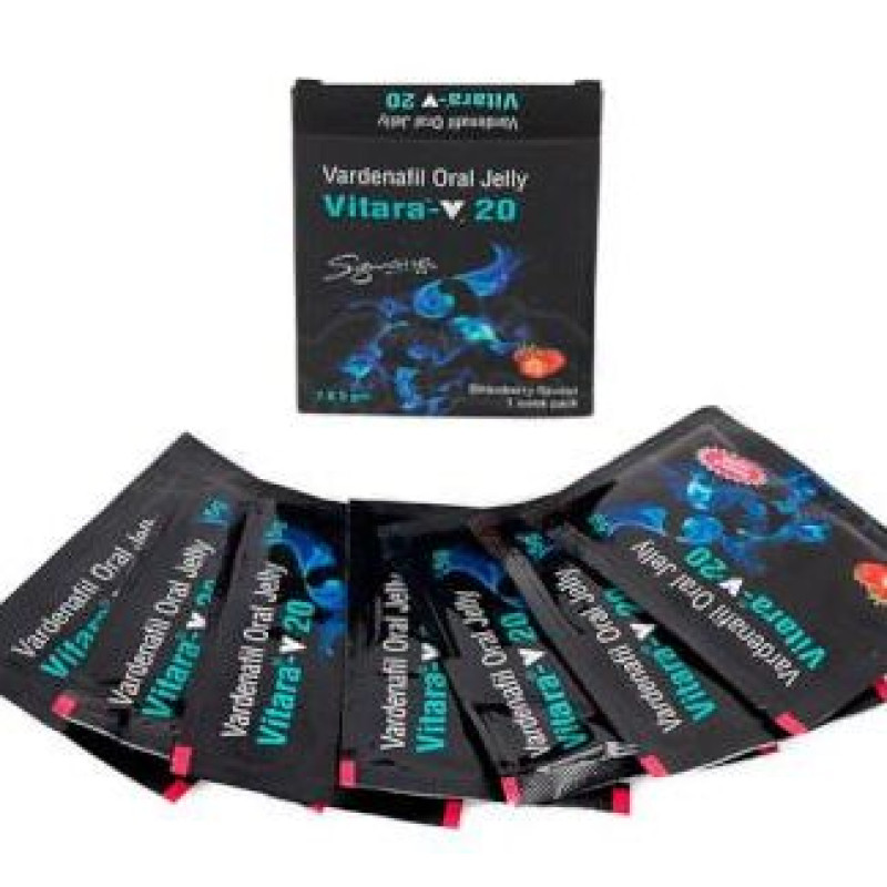 Желе для потенции Vitara-20 Strawberry 7 стыков Желе для потенции Vitara-20 Strawberry 7 стыков