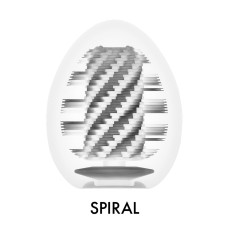 Мастурбатор-яйцо Tenga Egg Spiral, плотный TPE, пробник лубриканта 5 мл