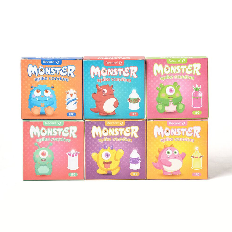 Recare Red Monster Spike Condom (з рядами шипів)