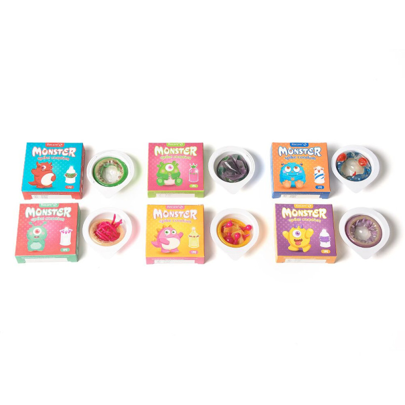 Recare Red Monster Spike Condom (з рядами шипів)