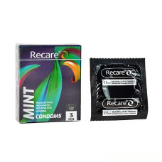 Holographic Recare Ultra Thin Mint Condoms 3шт, ультратонкі, аромат: м'ята