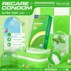 Recare Ultra Thin Mint Condoms 12 шт, ультратонкі, аромат: м'ята