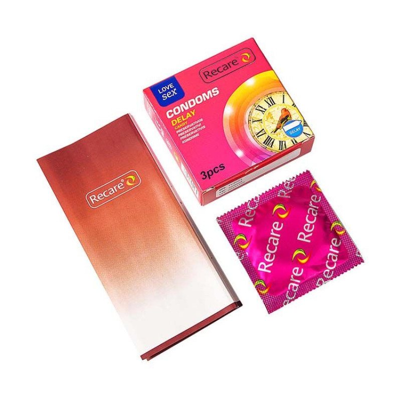 Recare Delay Candy Condoms 3 шт, пролонгувальний ефект, цукерковий аромат