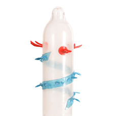 Recare Blue Monster Spike Condom (з вусиками та спіраллю шипів)