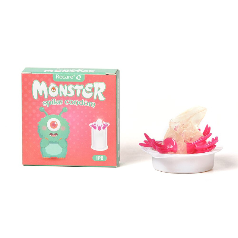 Recare Turquoise Monster Spike Condom (з вусиками)