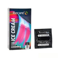 Holographic Recare Ice Cream Big Dotted Condoms 12 шт, з пухирцями, аромат: морозиво