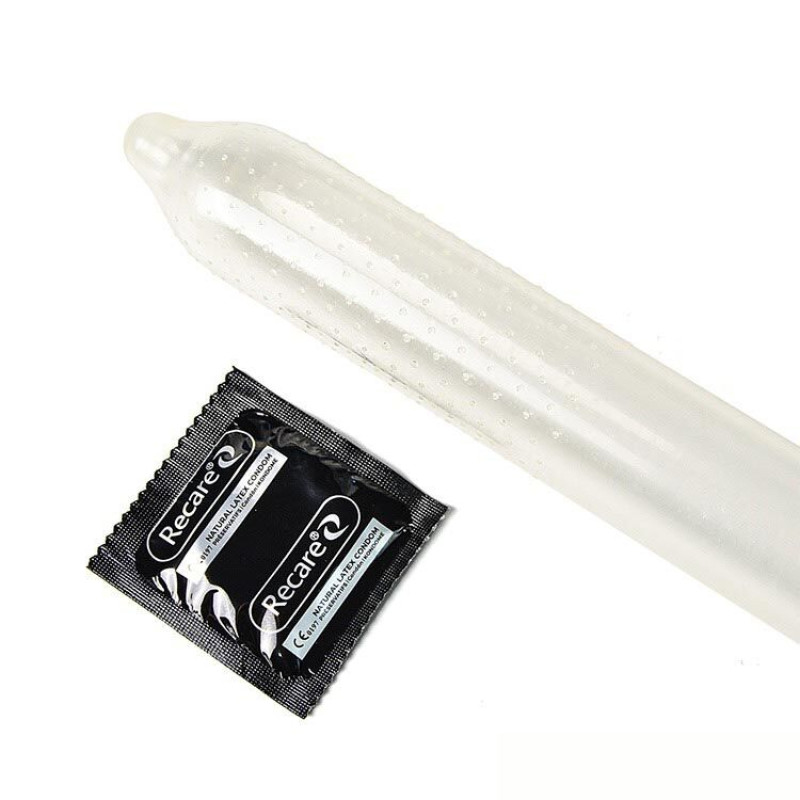 Holographic Recare Ice Cream Big Dotted Condoms 12 шт, з пухирцями, аромат: морозиво