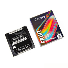 Holographic Recare Fruit Flavour Condoms 3 шт, аромати: м'ята, банан, полуниця