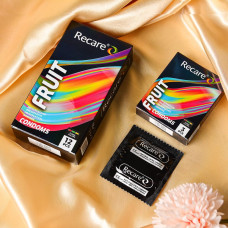 Holographic Recare Fruit Flavour Condoms 12 шт, аромати: м'ята, банан, полуниця