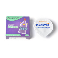 Recare Spike Condom Purple (з вусиками та рядами шипів)