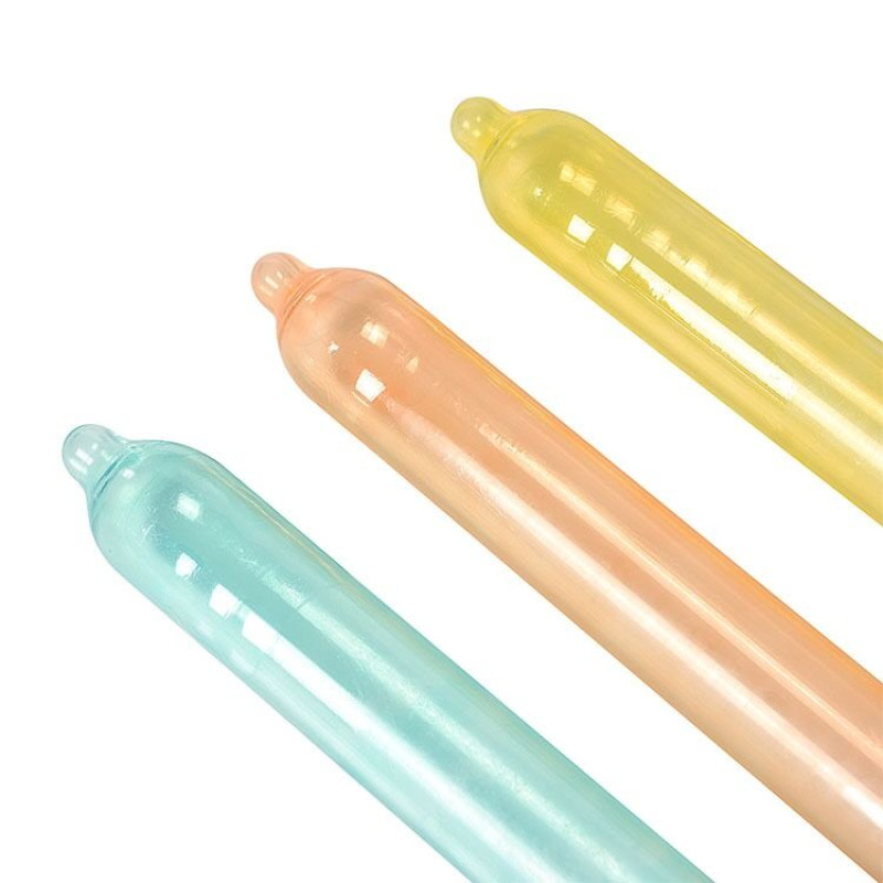 Recare Color Fruit Flavour Condoms 12 шт, аромати: м'ята, банан, полуниця