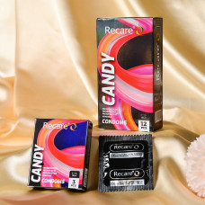 Holographic Recare Delay Candy Condoms 3 шт, пролонгувальний ефект, цукерковий аромат