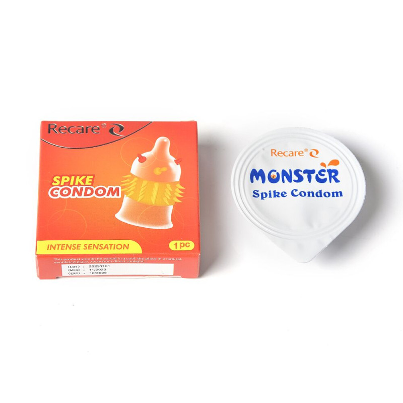 Recare Spike Condom Orange (з вусиками та шипами)