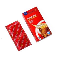 Recare Cola Dotted&Ribbed Condoms 12 шт, з пухирцями та ребрами, аромат: Кола