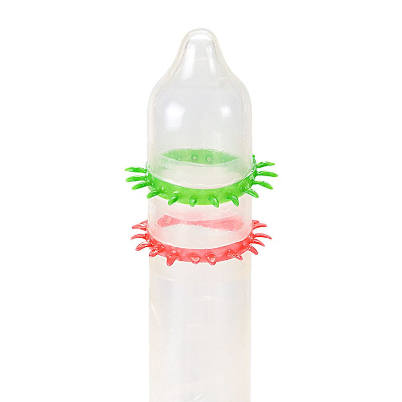 Recare Spike Condom Green (з рядами шипів)
