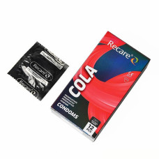 Holographic Recare Cola Dotted&Ribbed Condoms 12шт, з пухирцями і ребрами, аромат: Кола
