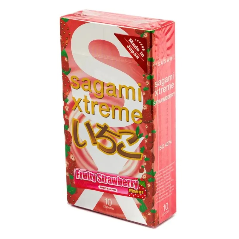 Sagami Xtreme Strawberry 0,04 мм, 10 шт Sagami Xtreme Strawberry 0,04 мм, 10 шт