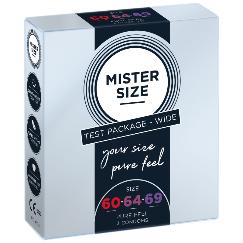 Набор Mister Size - pure feel - 60-64-69 (3 condoms), 3 размера, толщина 0,05 мм Набор Mister Size - pure feel - 60-64-69 (3 condoms), 3 размера, толщина 0,05 мм