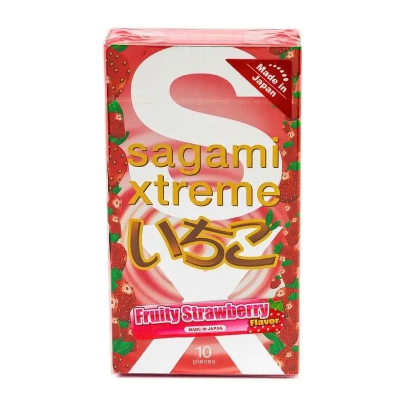Sagami Xtreme Strawberry 0,04 мм, 10 шт Sagami Xtreme Strawberry 0,04 мм, 10 шт