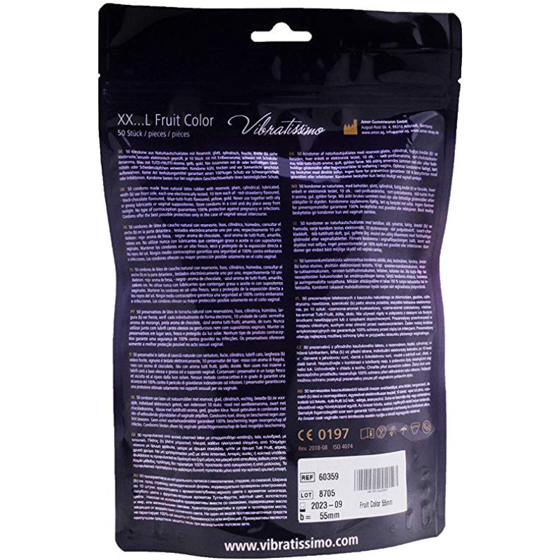 Vibratissimo XX... L Fruit Color, 55 мм, 50 шт Vibratissimo XX... L Fruit Color, 55 мм, 50 шт