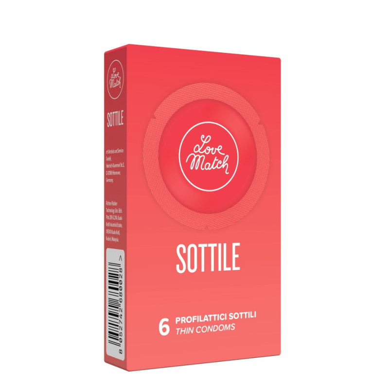 Love Match Sottile (Thin), 54 мм, 6 шт Love Match Sottile (Thin), 54 мм, 6 шт