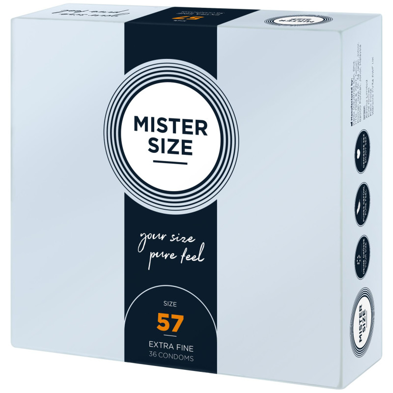 Mister Size – pure feel – 57 (36 condoms), толщина 0,05 мм Mister Size – pure feel – 57 (36 condoms), толщина 0,05 мм