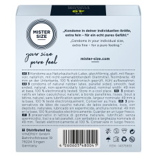 Mister Size – pure feel – 49 (3 condoms), толщина 0,05 мм