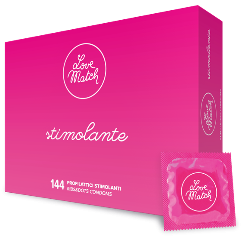 Love Match Stimolante (Ribs & Dots), 54 мм, 144 шт Love Match Stimolante (Ribs & Dots), 54 мм, 144 шт