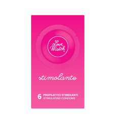 Love Match Stimolante (Ribs & Dots), 54 мм, 6 шт