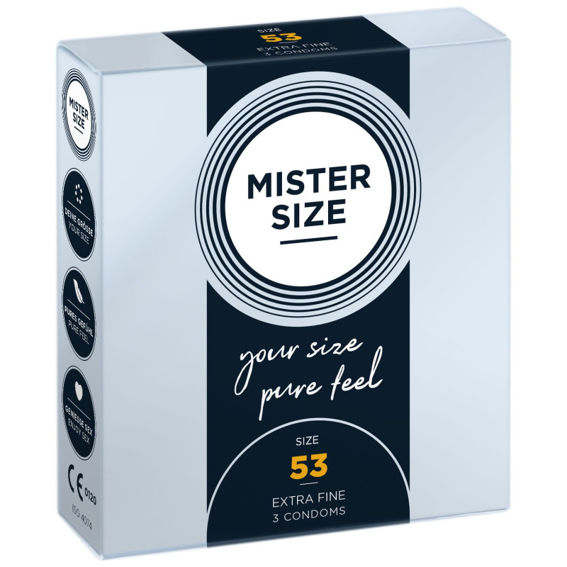 Mister Size – pure feel – 53 (3 condoms), толщина 0,05 мм Mister Size – pure feel – 53 (3 condoms), толщина 0,05 мм