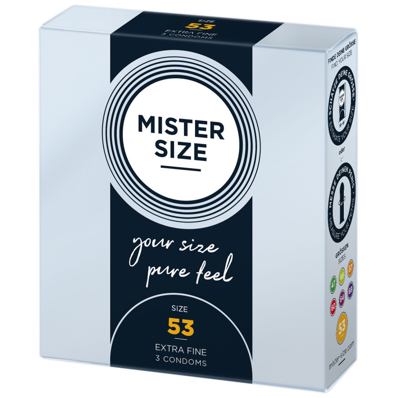 Mister Size – pure feel – 53 (3 condoms), толщина 0,05 мм Mister Size – pure feel – 53 (3 condoms), толщина 0,05 мм