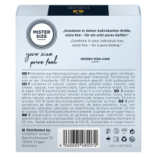 Mister Size – pure feel – 53 (3 condoms), толщина 0,05 мм