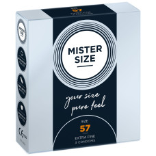 Mister Size – pure feel – 57 (3 condoms), толщина 0,05 мм