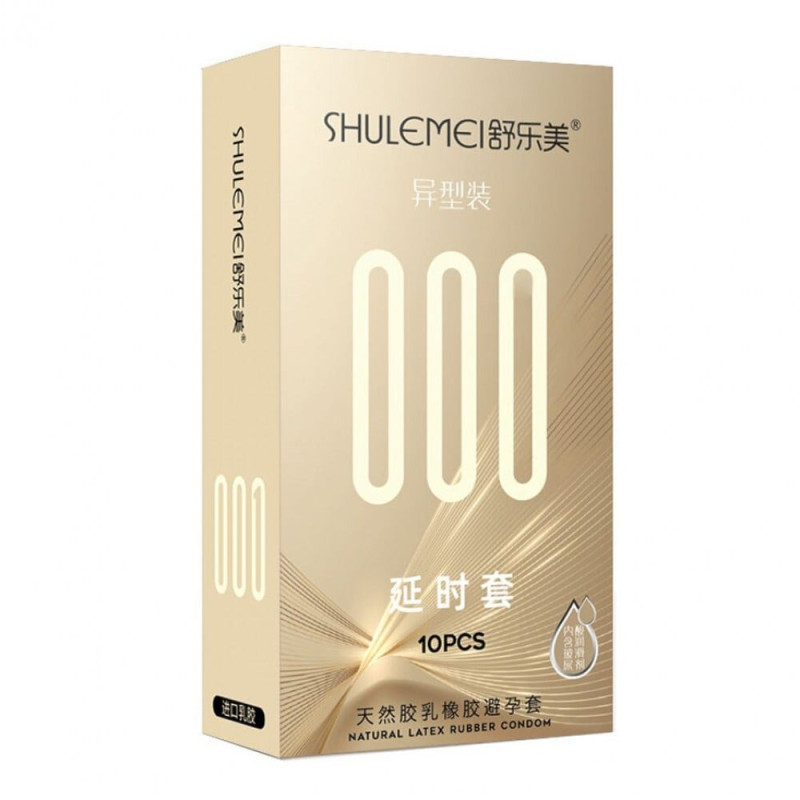 Ультратонкі з рельєфом та підвищеним мастилом Shulemei 000 10 шт