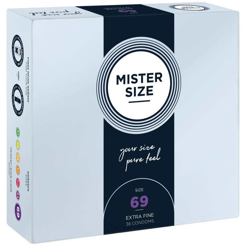 Mister Size – pure feel – 69 (36 condoms), толщина 0,05 мм Mister Size – pure feel – 69 (36 condoms), толщина 0,05 мм