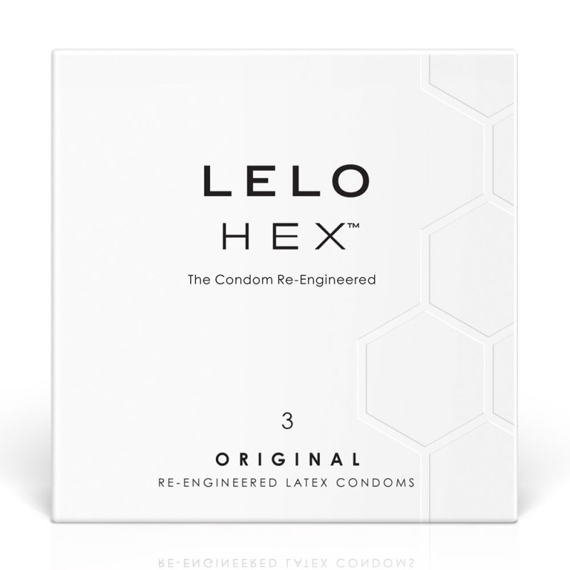 LELO HEX Condoms Original 3 Pack, тонкие и суперпрочные