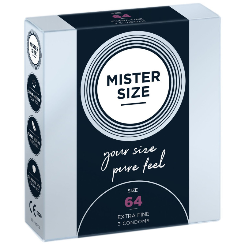 Mister Size – pure feel – 64 (3 condoms), толщина 0,05 мм Mister Size – pure feel – 64 (3 condoms), толщина 0,05 мм