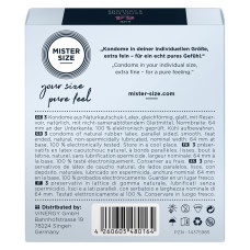 Mister Size – pure feel – 64 (3 condoms), толщина 0,05 мм