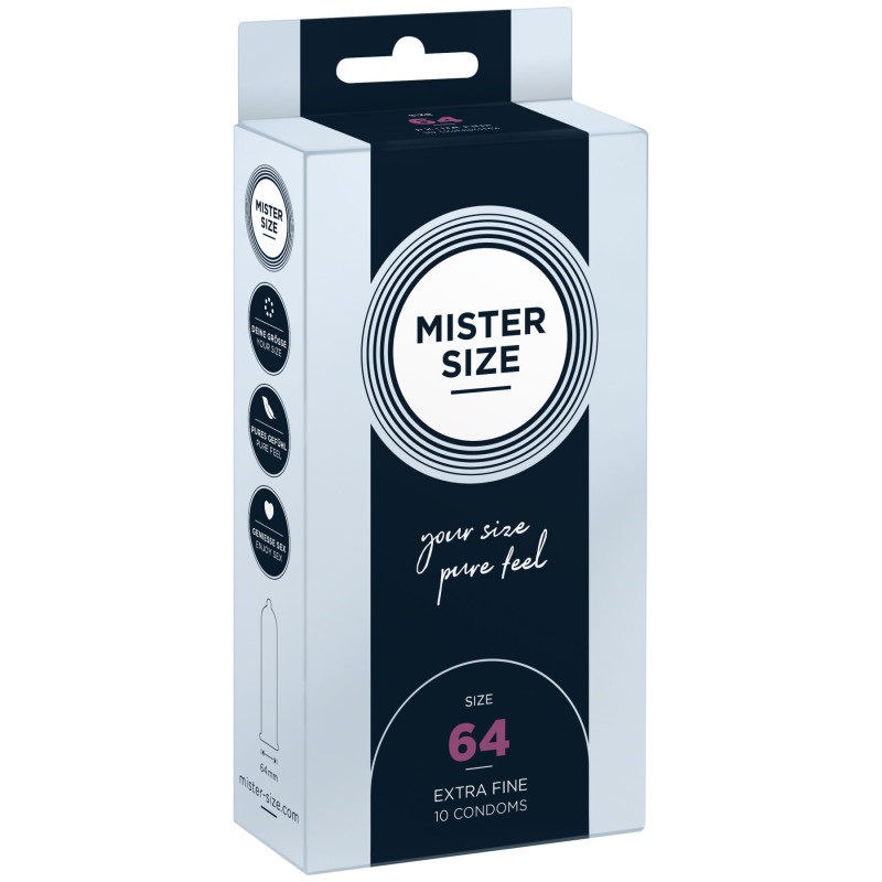 Mister Size – pure feel – 64 (10 condoms), толщина 0,05 мм Mister Size – pure feel – 64 (10 condoms), толщина 0,05 мм