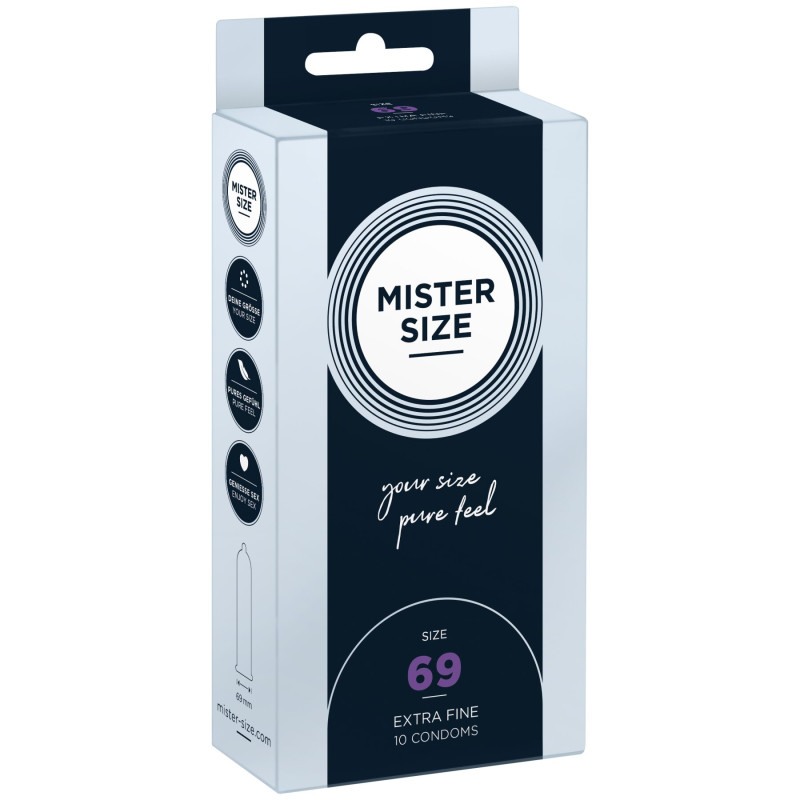 Mister Size – pure feel – 69 (10 condoms), толщина 0,05 мм Mister Size – pure feel – 69 (10 condoms), толщина 0,05 мм