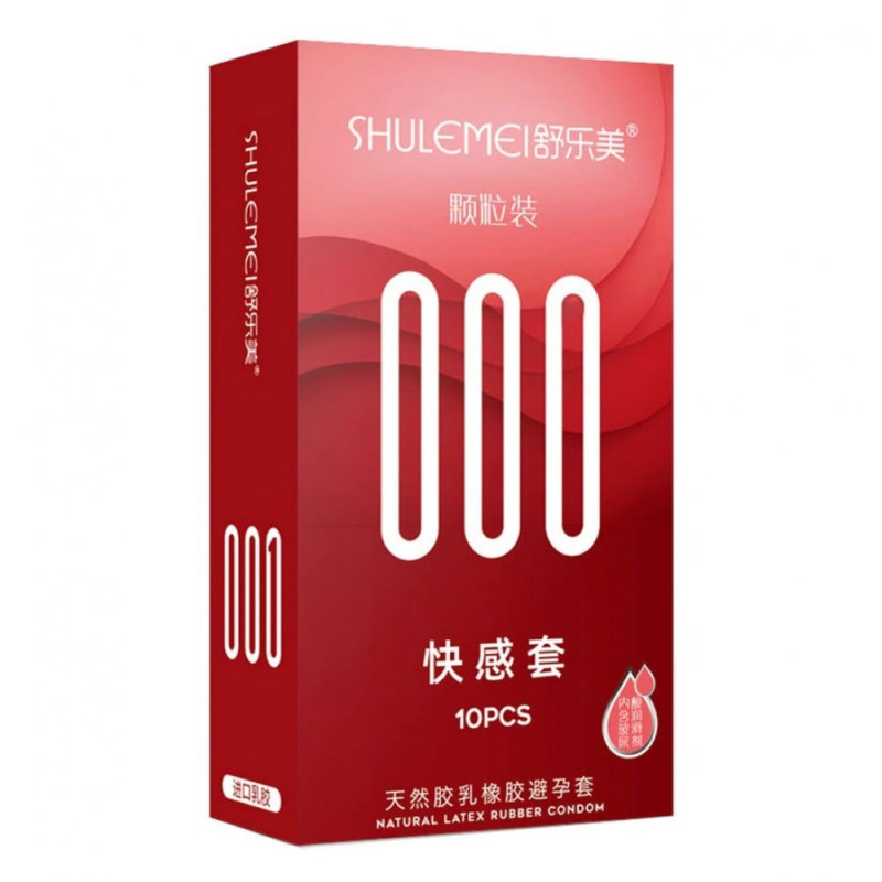 Ультратонкі з точками та реберцями Shulemei 000 10 шт