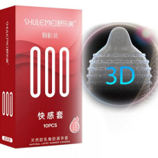 Ультратонкие с точками и ребрышками Shulemei 000 10 шт