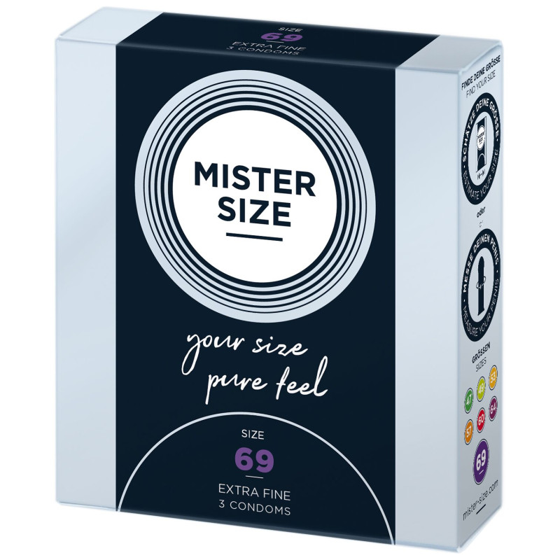 Mister Size – pure feel – 69 (3 condoms), толщина 0,05 мм Mister Size – pure feel – 69 (3 condoms), толщина 0,05 мм