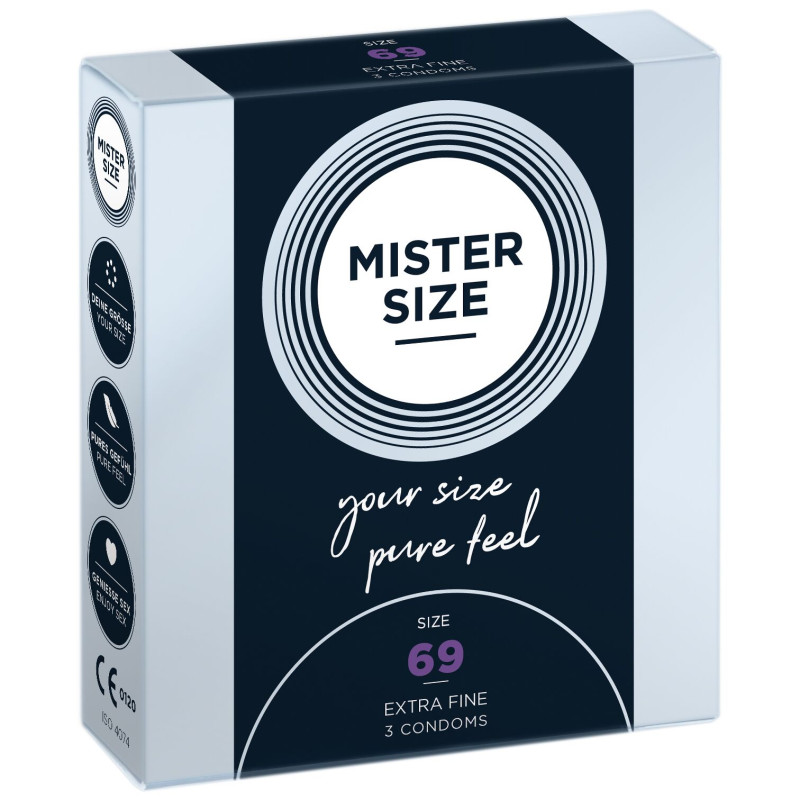 Mister Size – pure feel – 69 (3 condoms), толщина 0,05 мм Mister Size – pure feel – 69 (3 condoms), толщина 0,05 мм