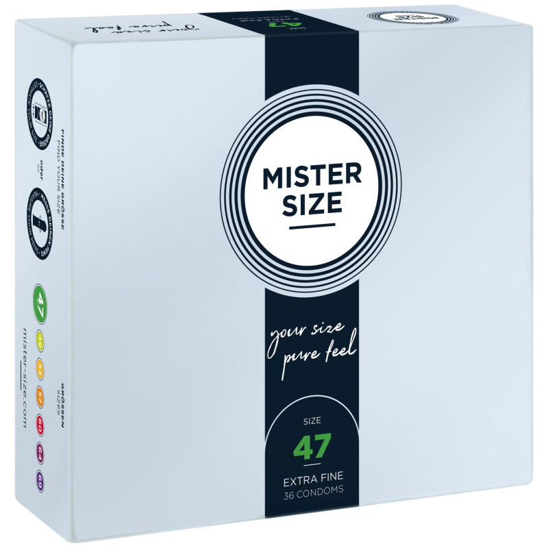 Mister Size - pure feel - 47 (36 condoms), товщина 0,05 мм Mister Size - pure feel - 47 (36 condoms), товщина 0,05 мм