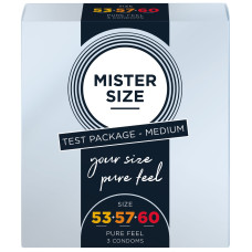 Набор Mister Size - pure feel - 53-57-60 (3 condoms), 3 размера, толщина 0,05 мм