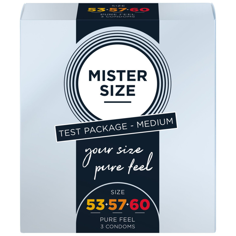 Набор Mister Size - pure feel - 53-57-60 (3 condoms), 3 размера, толщина 0,05 мм Набор Mister Size - pure feel - 53-57-60 (3 condoms), 3 размера, толщина 0,05 мм
