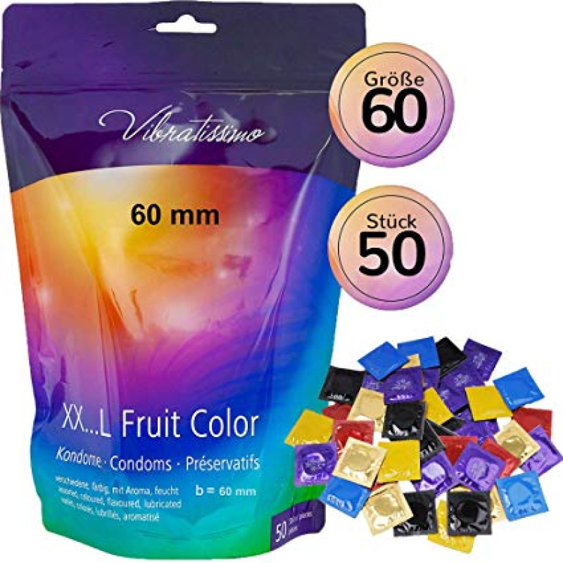 Vibratissimo XX ... L Fruit Color, 60 мм, 50 шт Vibratissimo XX ... L Fruit Color, 60 мм, 50 шт
